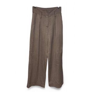 Brown Newport News wide leg pants size 6/28"